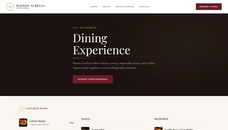 Maison Aurelia — screenshot